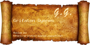 Grifaton Gyenes névjegykártya